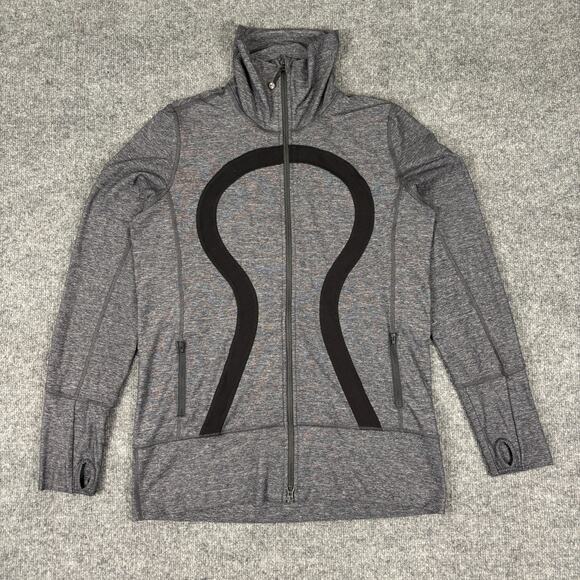 Lululemon Athletica Stride Zip-Up Gray Jacket Size 12 - Picture 1 of 6